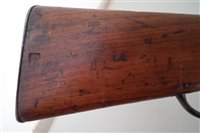 Lot 36 - Martini Henry MkIV 577/450 rifle dated 1887 with white leather sling