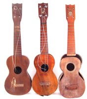 Lot 160 - Kumalae ukulele and two others.