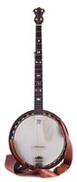 Lot 164 - Windsor Premier Pixie five string banjo with hard case.