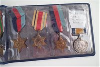 Lot 303 - Album of mixed late 19th early 20th century medals and two others.