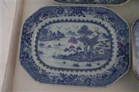 Lot 264 - Ten Chinese export ware octagonal meat plates