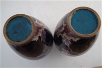 Lot 271 - Pair of Japanese Cloisonne vases