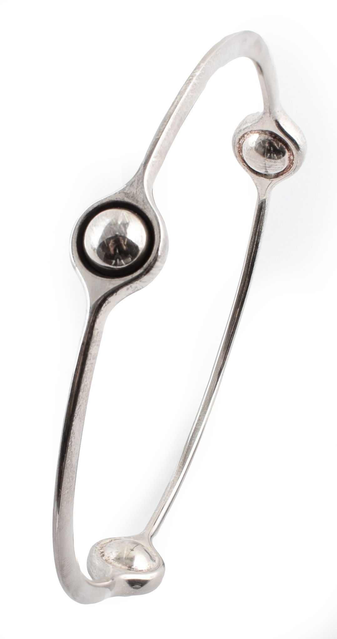 Lot 49 - Georg Jensen silver sphere bangle by Regitze