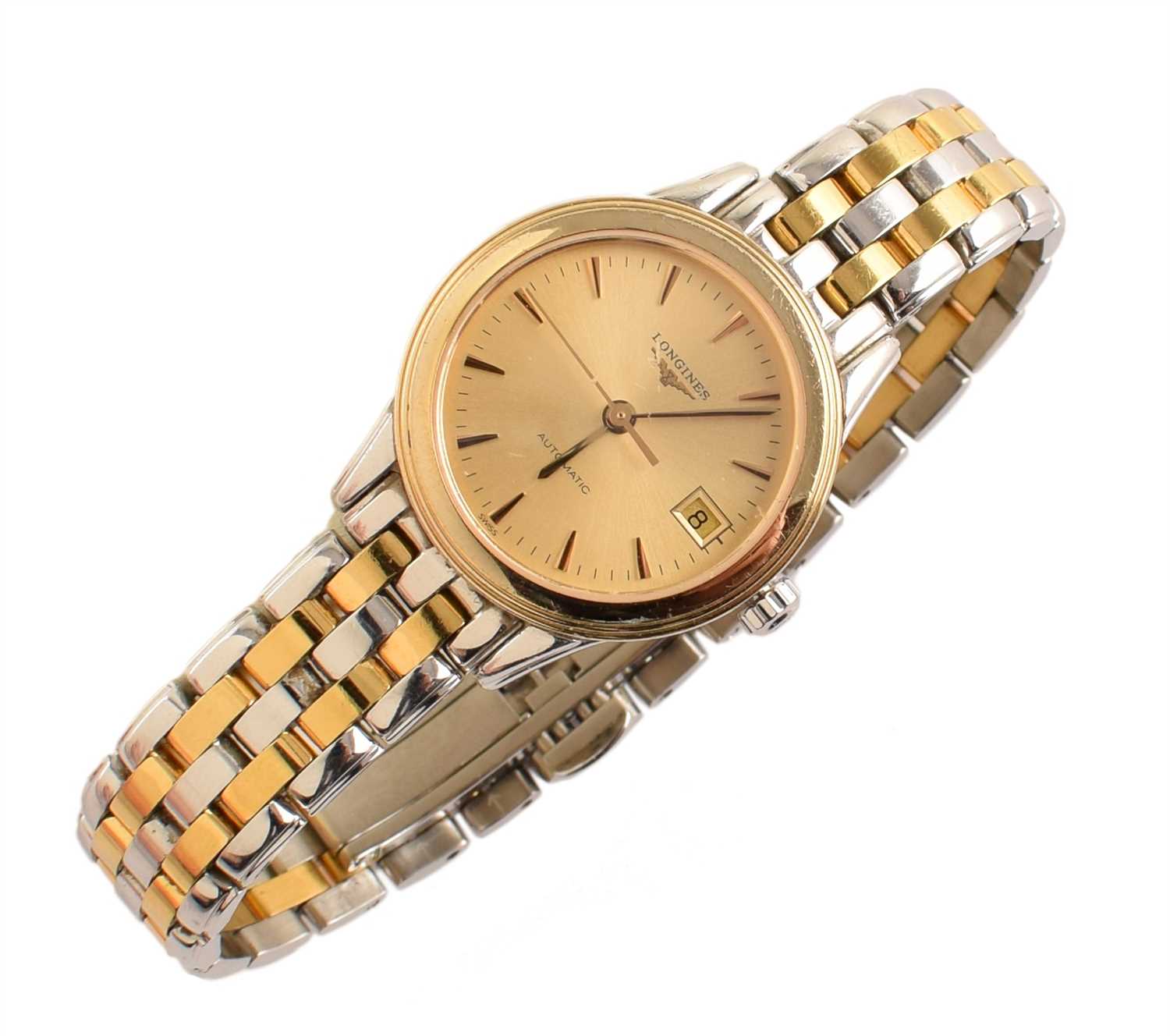 Lot 85 - Longines La Grand Classique ladies bi-colour steel automatic wristwatch