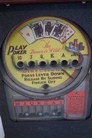 Lot 48 - Play Poker 'Game of Skill' reproduction counter top slot machine