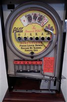 Lot 48 - Play Poker 'Game of Skill' reproduction counter top slot machine