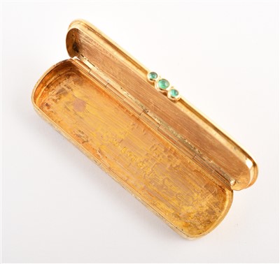 Lot 17 - George IV 18ct gold toothpick box by Alexander J Strachan
