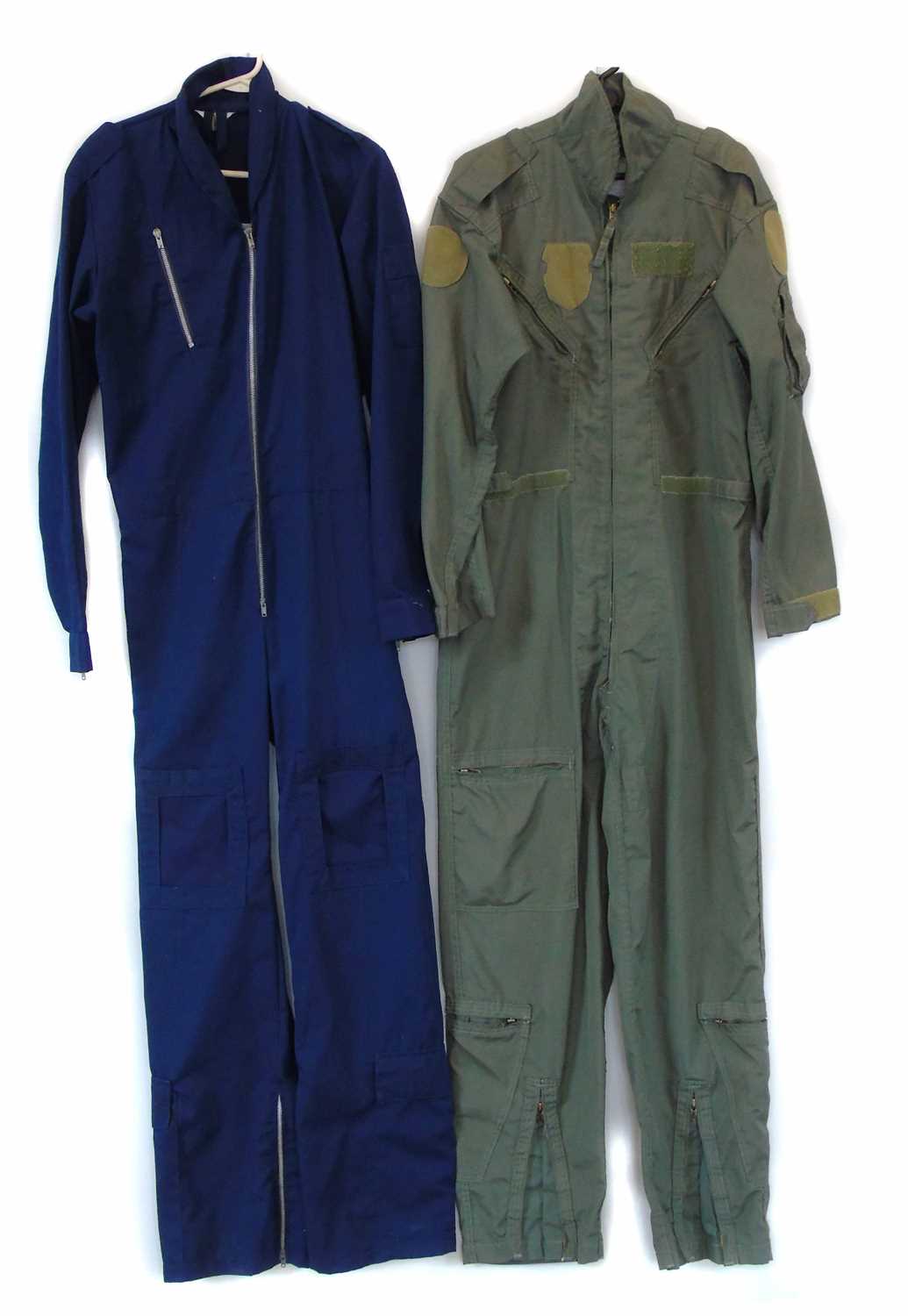 Lot 205 - Two Nomex cotton flying suits, size 44 large.