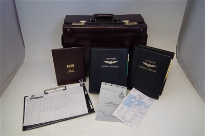 Lot 206 - Leach pilot flight case with navigation manuals.