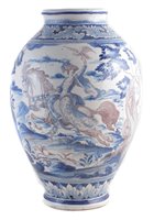 Lot 227 - Large Dutch Delft 19th century vase
