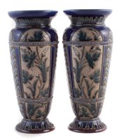 Lot 231 - Pair of Doulton Lambeth stoneware vases
