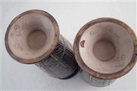 Lot 231 - Pair of Doulton Lambeth stoneware vases