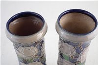 Lot 235 - Pair of Royal Doulton stoneware vases