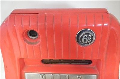 Lot 97 - Mills One Arm Bandit three drum fruit machine