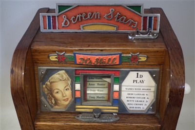 Lot 103 - Screen Stars penny slot one armed bandit
