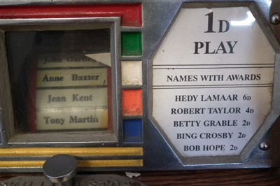 Lot 103 - Screen Stars penny slot one armed bandit