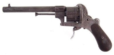 Lot 50 - Pin fire revolver fitted into a Victorian case