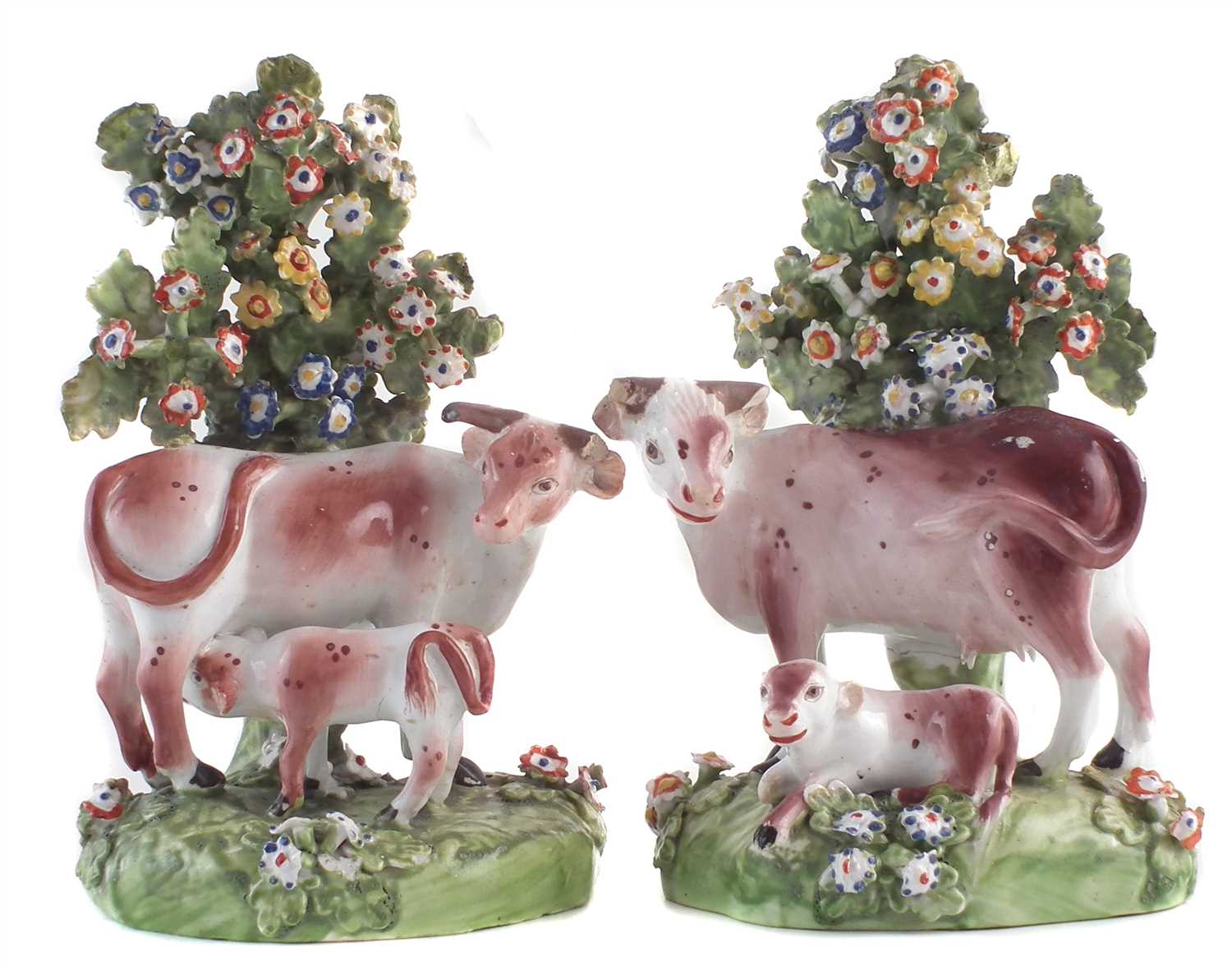 Lot 208 - Pair of Derby cow and calf groups