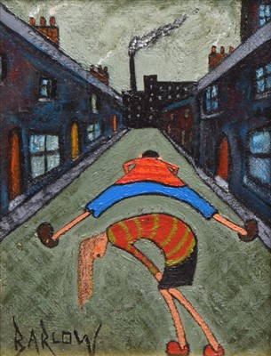 Lot 368 - Albert Barlow, "Leap Frog", acrylic.