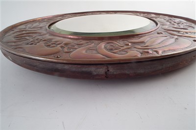 Lot 188 - Copper framed mirror by Mawson Keswick