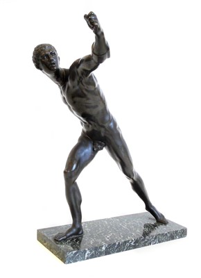 Lot 279 - 19th century bronze figure of a Greek Athlete.