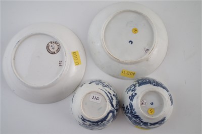 Lot 207 - Derby saucer circa 1765, also a Worcester teabowl and teabowl and saucer