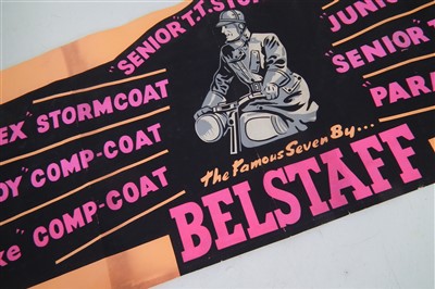Lot 132 - Four BSA promotional posters and one other Belstaff "Senior" TT Stormcoat.
