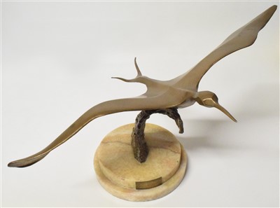 Lot 281 - John Mulvey, "Tern", bronze sculpture.