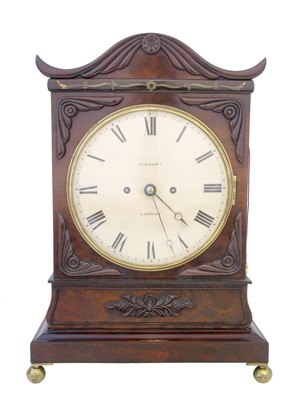 Lot 290 - Simmons London bracket clock.
