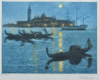 Lot 311 - Frederick Marriott, Venice, signed etching.