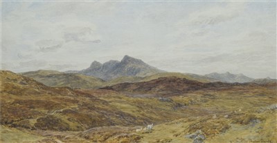Lot 435 - Thomas Danby, "Mount Arran, North Wales, watercolour.