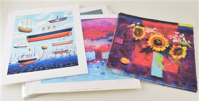 Lot 310 - Large folio of unframed signed limited edition modern prints.