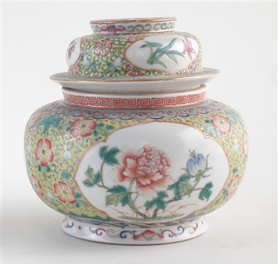 Lot 266 - Early 20th century Chinese jar and cover.