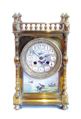 Lot 293 - Late 19th century French mantel clock.