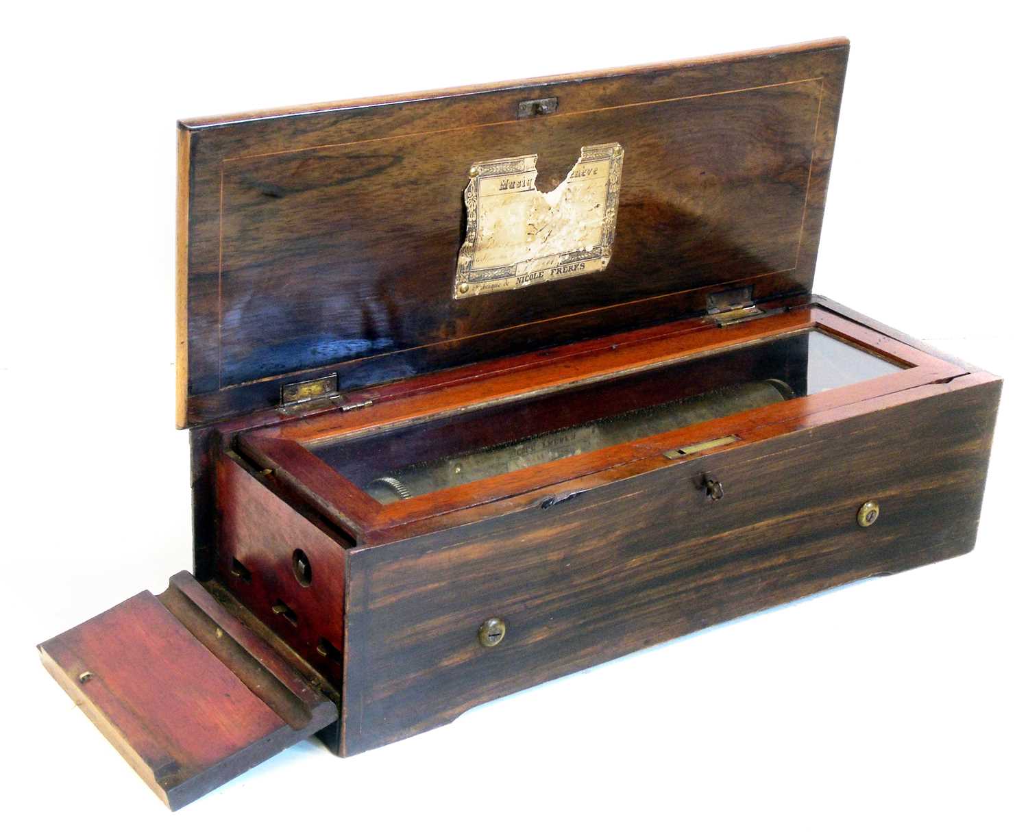 Lot 301 - Nicole Freres musical box with 27cm cylinder.