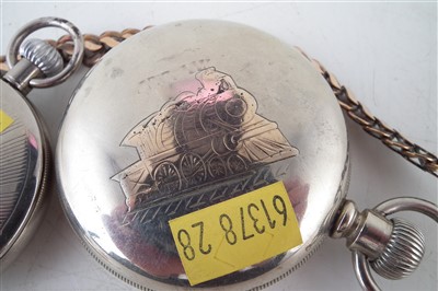 Lot 188 - Railway timekeeper pocket watch (Made in Austria) and Morain Watch Co.., RR special pocket watch, Swiss made