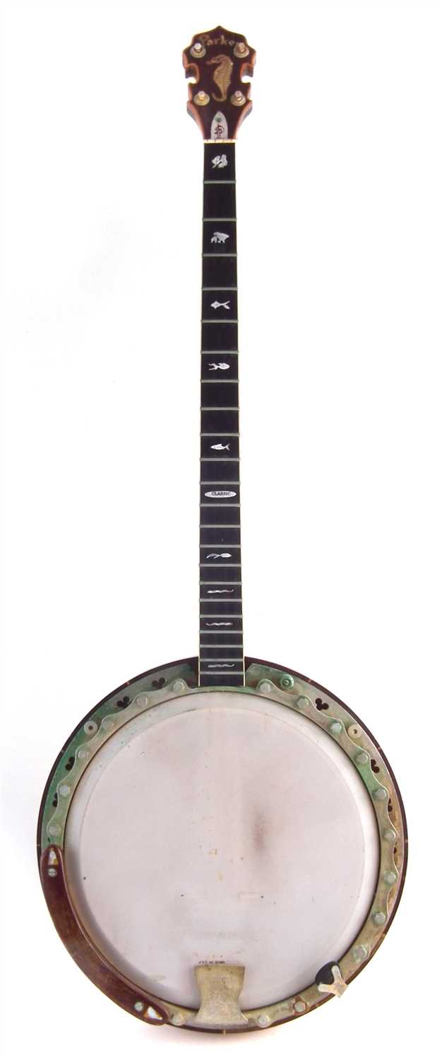 Lot 77 - Parker of Penzance four string plectrum banjo
