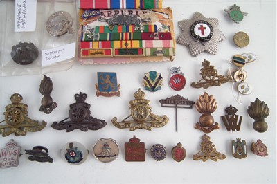 Lot 306 - Collection of medals and cap badges