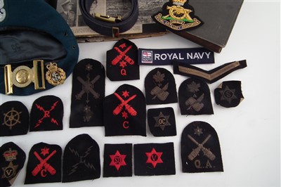 Lot 181 - Royal Navy uniform items