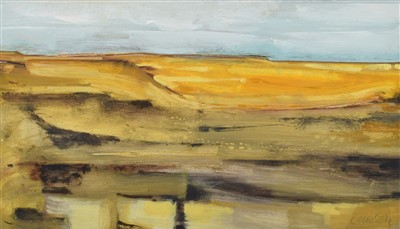Lot 425 - Kenneth Lawson, "Abstract Landscape", acrylic.