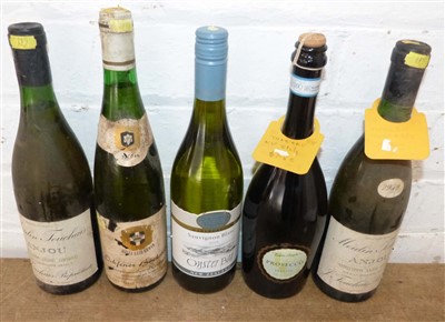 Lot 25 - 5 Bottles Mixed Lot to include Anjou Moulin Touchais 1959