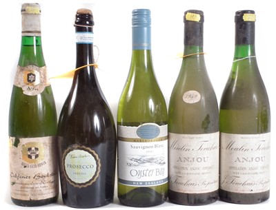 Lot 25 - 5 Bottles Mixed Lot to include Anjou Moulin Touchais 1959