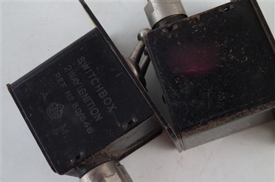 Lot 270 - Two 2 way magneto switches and one other aircraft engine part
