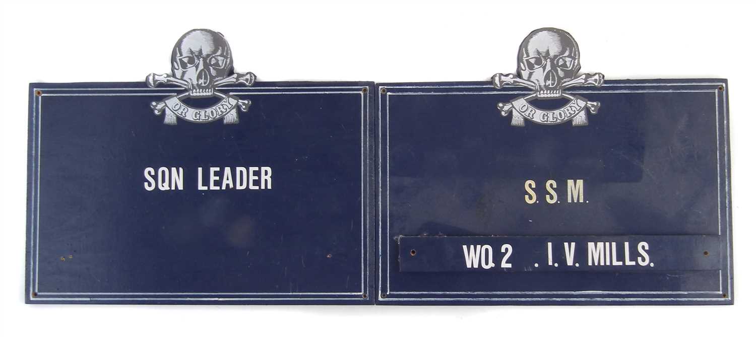 Lot 323 - Two door signs ex 17th /21st Lancers