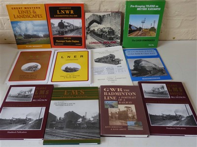 Lot 150 - Collection of books and pamphlets  on railways  to LMS, GWR and LNER and railways in Scotland.