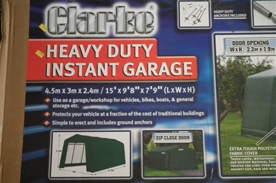 Lot 221 - Clarke heavy duty instant garage.