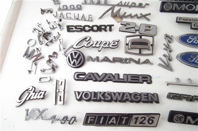 Lot 224 - A quantity of miscellaneous car badges mainly 1970's