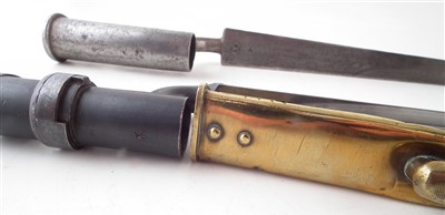 Lot 118 - Brown Bess socket bayonet and one other socket bayonet and scabbard