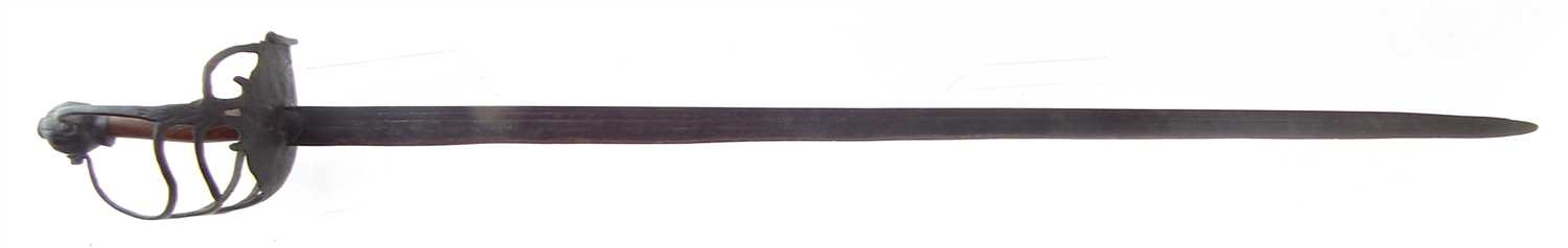 Lot 145 - Basket hilted mortuary sword