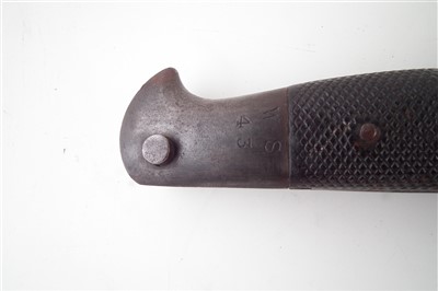 Lot 110 - Enfield Rifle 1856 Yataghan bayonet and scabbard